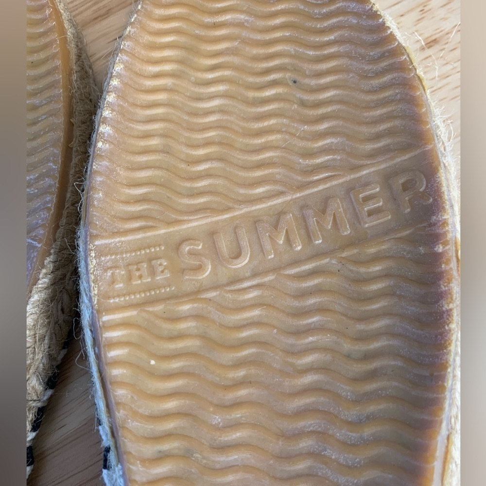 Soludos white and black striped espadrilles size 40 9.5 - Picture 5 of 8